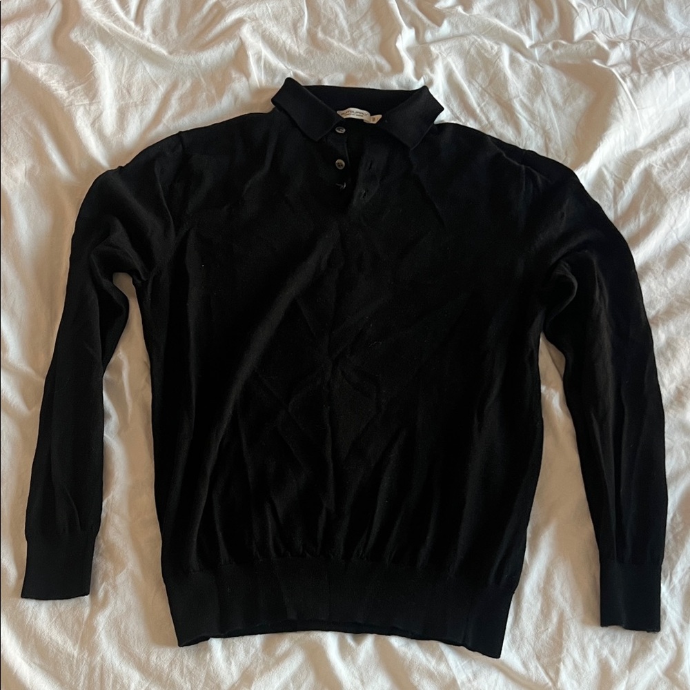 Suitsupply Classic Black V-Neck Sweater